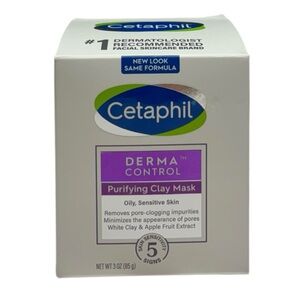 Cetaphil Pro Derma Control Purifying Clay Mask, Face Facial, Fragrance Free 3 oz